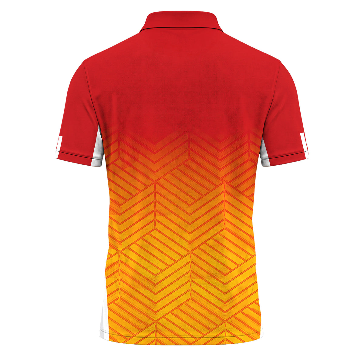 Ombre Orange And White Men Polo Shirt