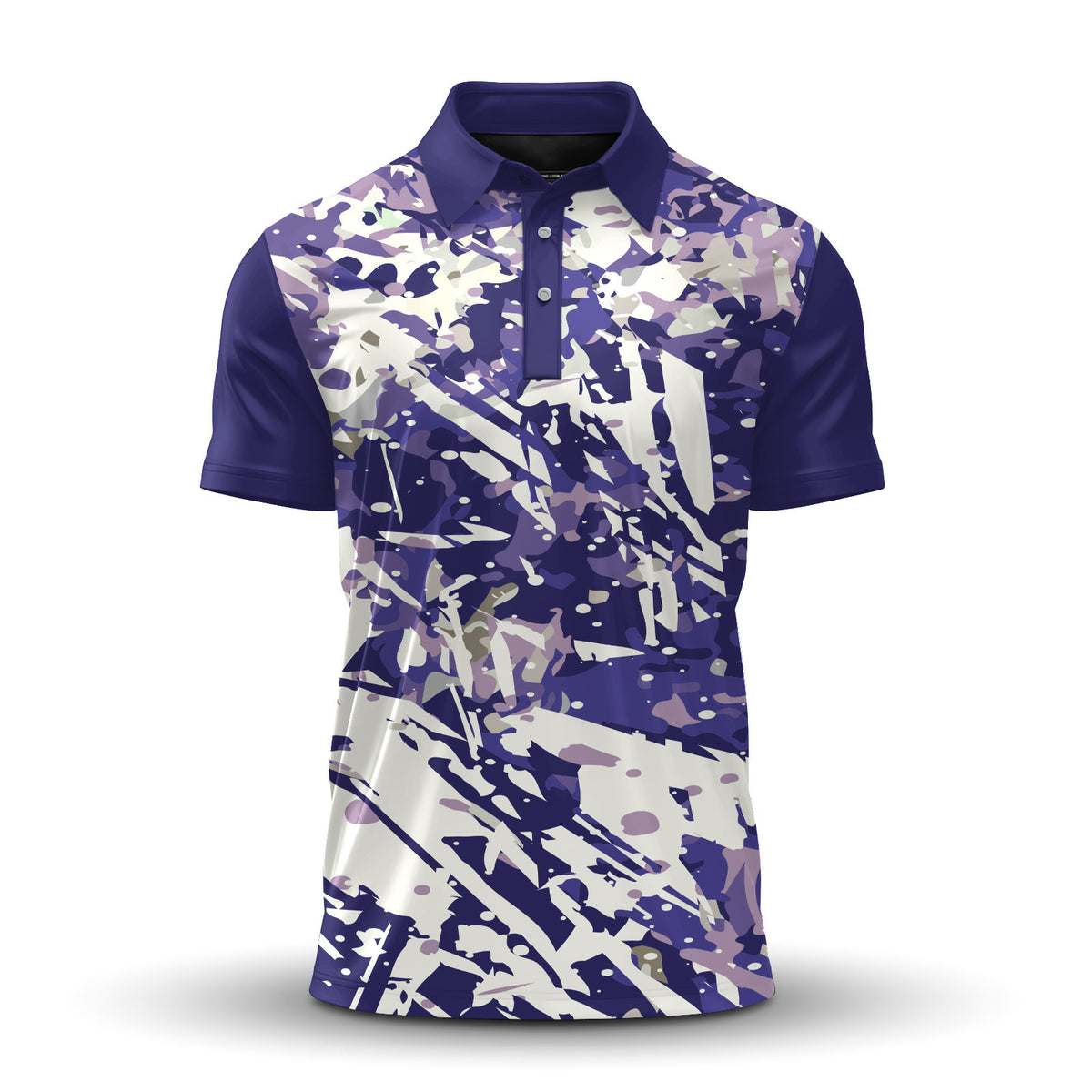 Loud Purple Painting Men Polo Shirt