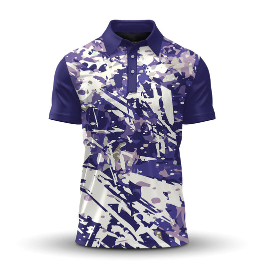 Loud Purple Painting Men Polo Shirt