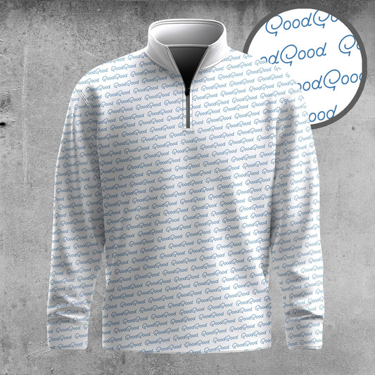 Good Good Championship Pattern Men Quarter-zip Pullover