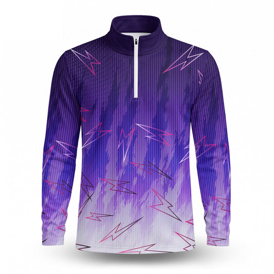 Loud Purple  Men Quarter-zip Pullover