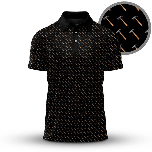 Black Hammer Pattern 2026  Men Polo Shirt