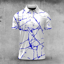 Blue Paint Flakes 2027 Men Polo Shirt
