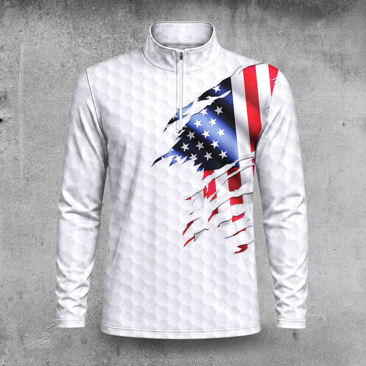 Golf Flag American 2027  Men Quarter-zip Pullover