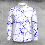 Blue Paint Flakes 2027  Men Quarter-zip Pullover