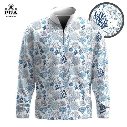 Blue Coral 2026  Men Quarter-zip Pullover