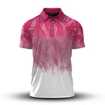 2027  Pink And White Men Polo Shirt