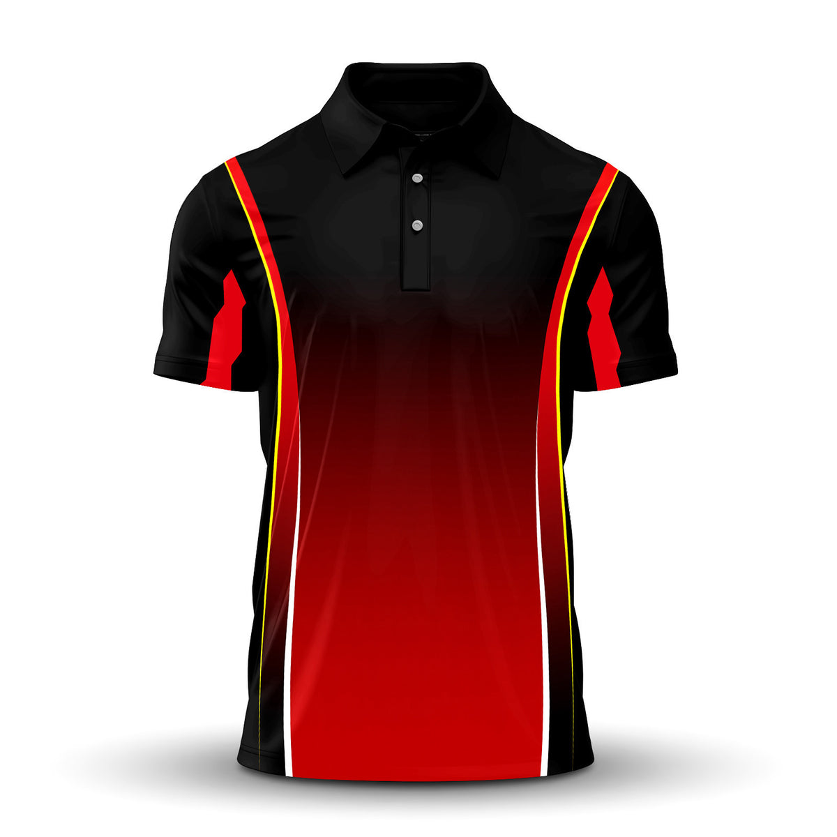 Ombre Black Red 2027  Men Polo Shirt