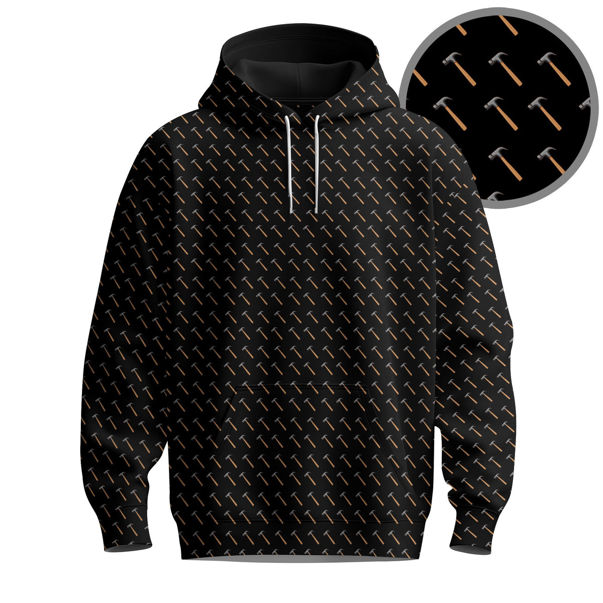 Black Hammer Pattern 2026  Men Hoodie