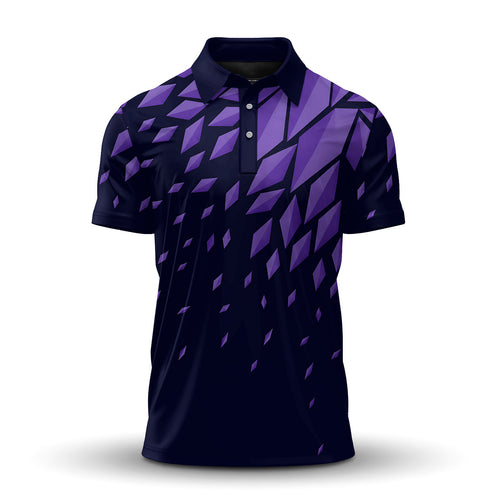Purple Wings Pattern  Men Polo Shirt