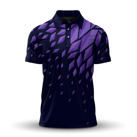 Purple Wings Pattern  Men Polo Shirt