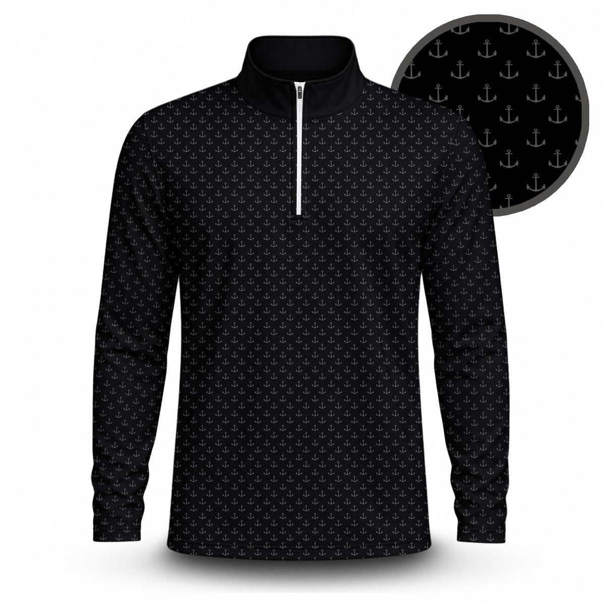 Black Anchor 2026  Men Quarter-zip Pullover New MK