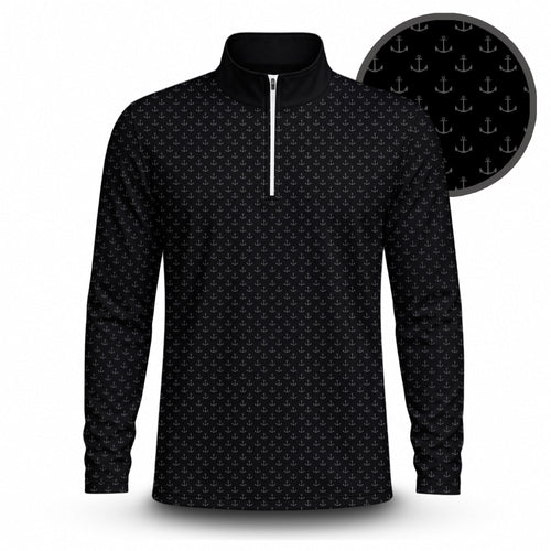 Black Anchor 2026  Men Quarter-zip Pullover New MK