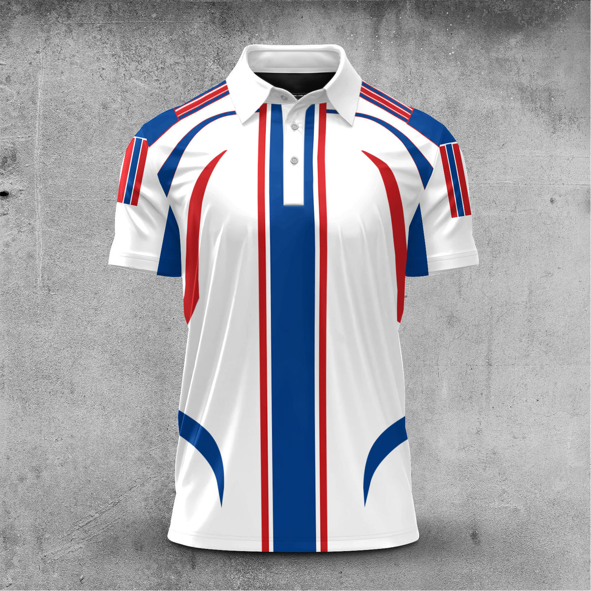 US Vibe Red Blue White 2027  Men Polo Shirt