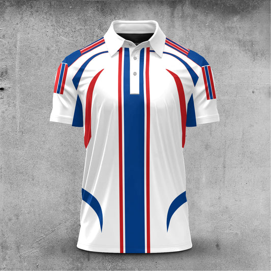 US Vibe Red Blue White 2027  Men Polo Shirt