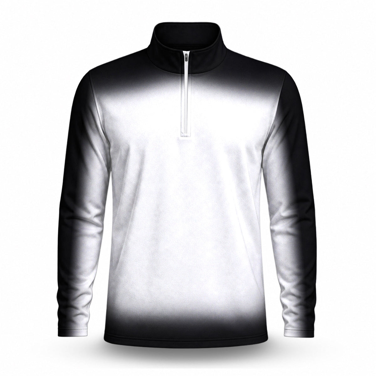 Gradient Black And White 2027  Men Quarter-zip Pullover