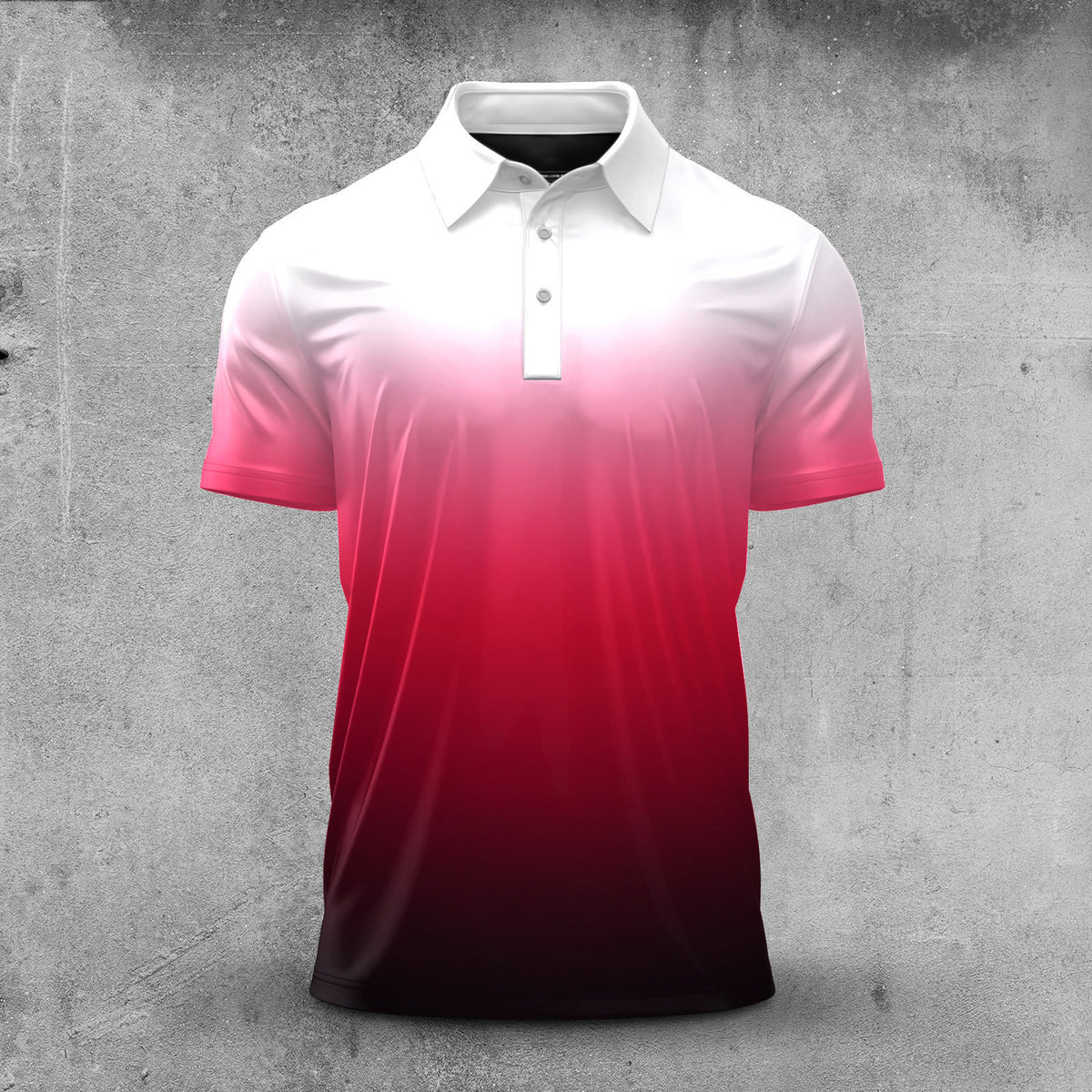 Ombre White Wine Color  Men Polo Shirt
