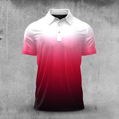 Ombre White Wine Color  Men Polo Shirt