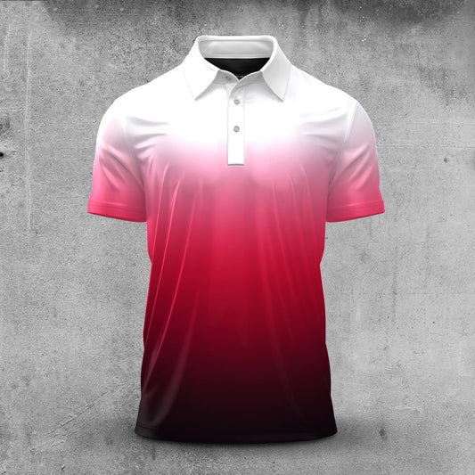 Ombre White Wine Color  Men Polo Shirt