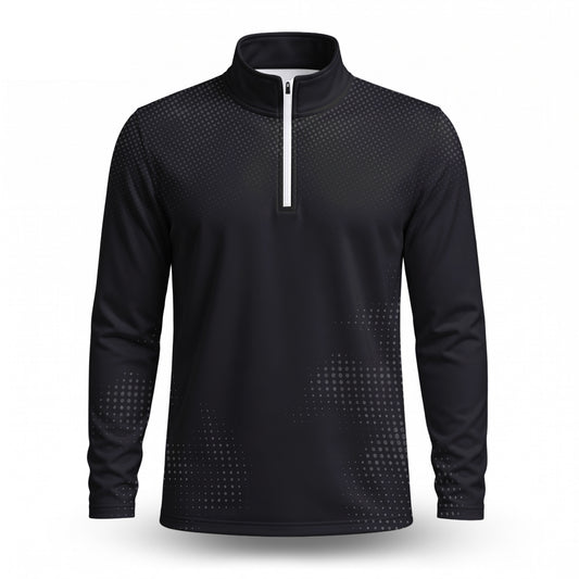 Dynamic Black Men Quarter-zip Pullover