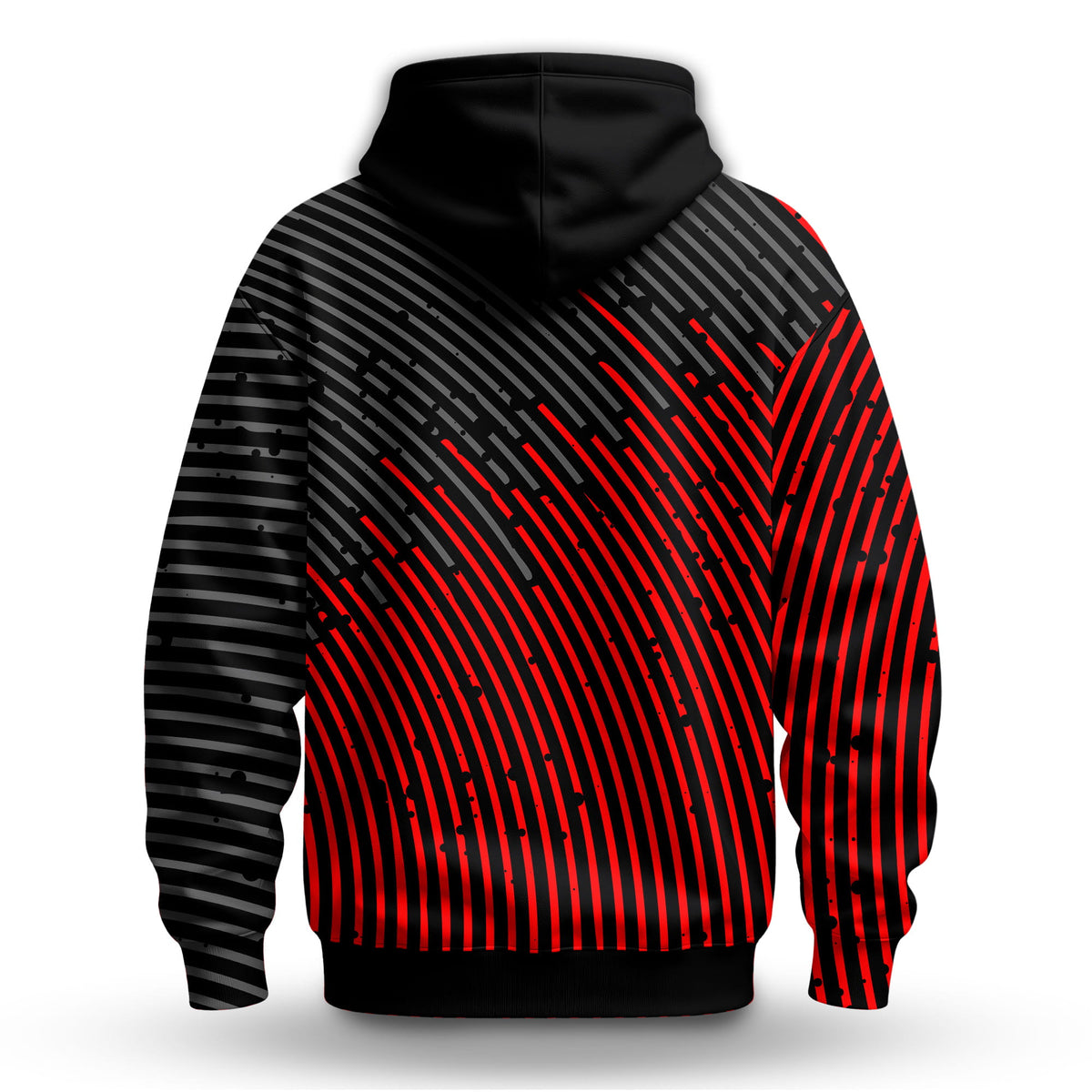 Circular Pattern Black Red 2026  Men Hoodie