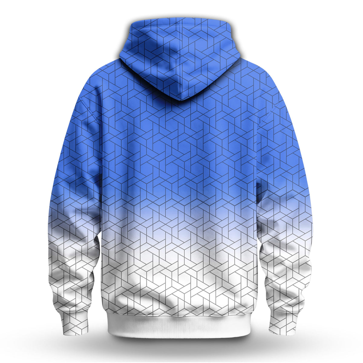 Blue White Cube Men Hoodie