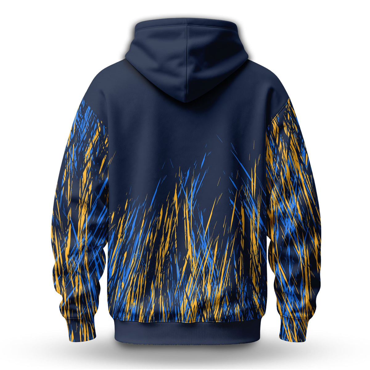 Blue Yellow Color Stains Men Hoodie