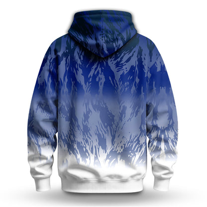 Blue And White Pattern Men Hoodie