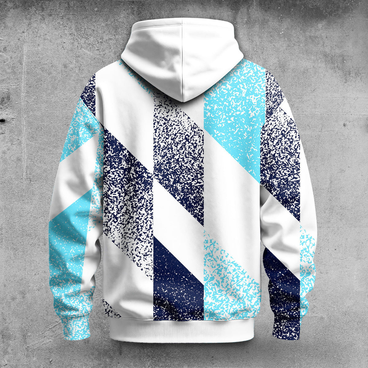 Blue And White Pattern Men Hoodie