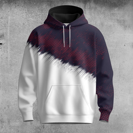 Red Blue Sport Men Hoodie