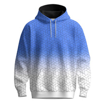 Blue White Cube Men Hoodie
