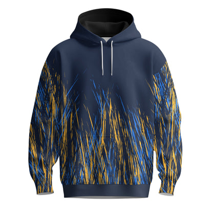 Blue Yellow Color Stains Men Hoodie