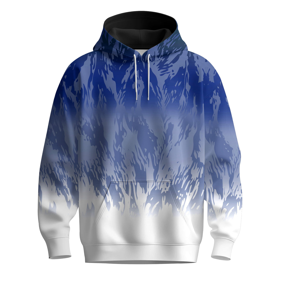 Blue And White Pattern Men Hoodie
