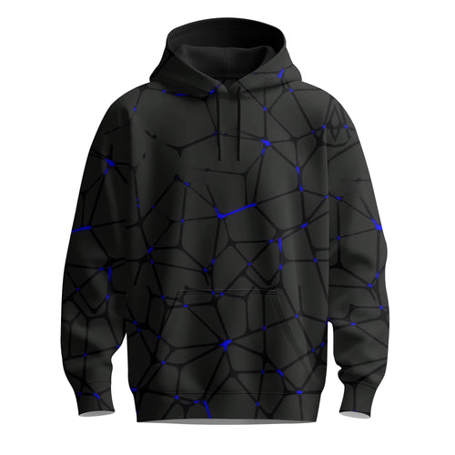 Dark Blue Net  Men Hoodie