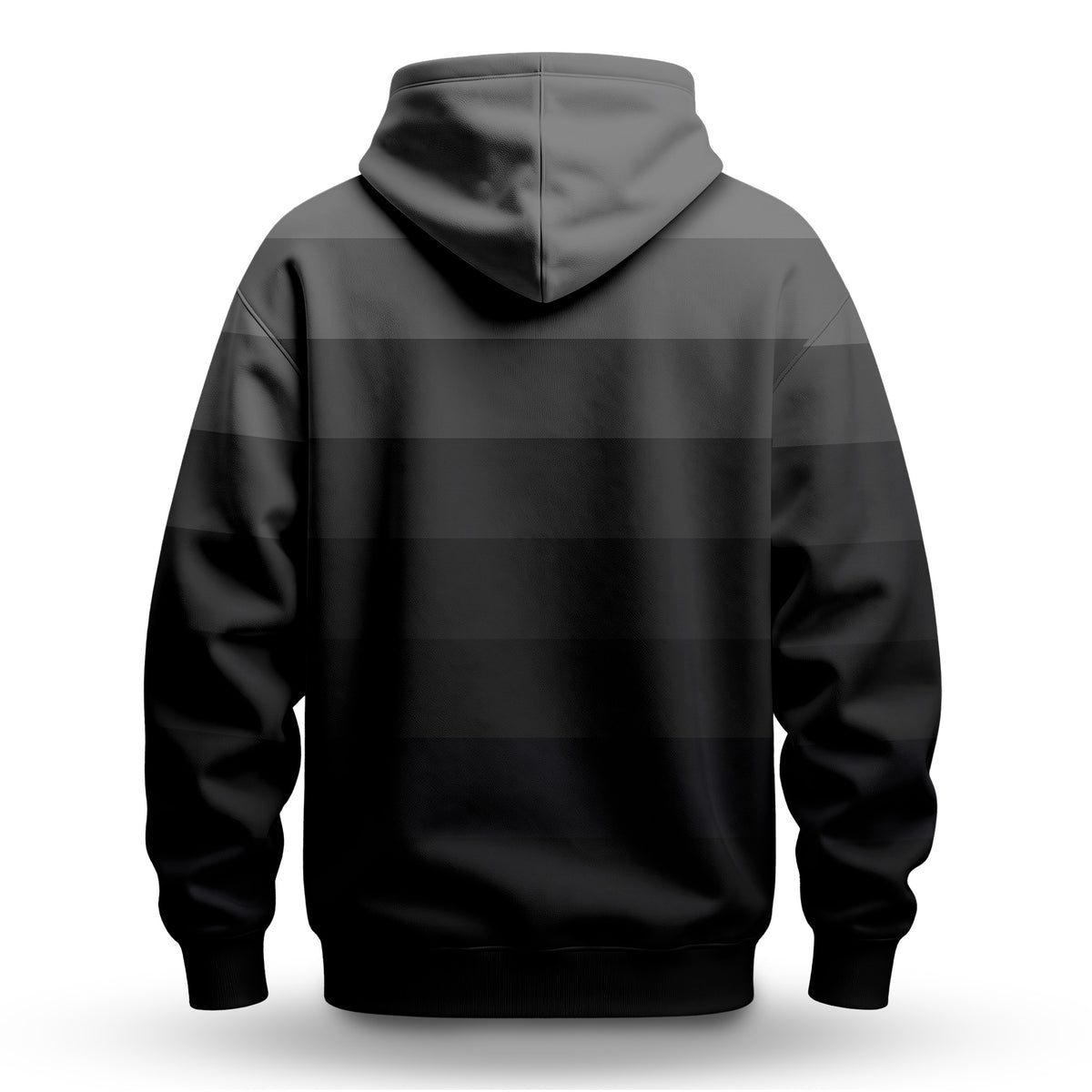 Black Horizontal Lines Gradient Men Hoodie