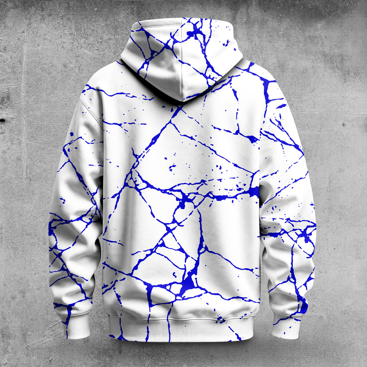 Blue Paint Flakes 2027  Men Hoodie