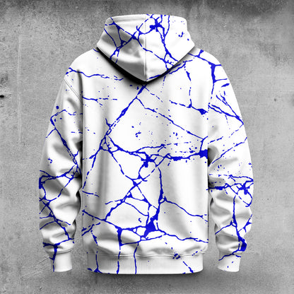 Blue Paint Flakes 2027  Men Hoodie