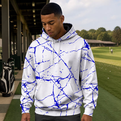 Blue Paint Flakes 2027  Men Hoodie