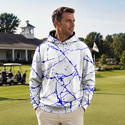 Blue Paint Flakes 2027  Men Hoodie