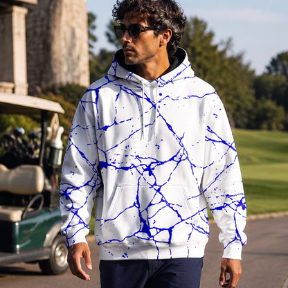 Blue Paint Flakes 2027  Men Hoodie