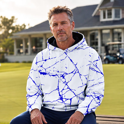 Blue Paint Flakes 2027  Men Hoodie