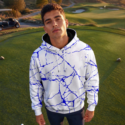 Blue Paint Flakes 2027  Men Hoodie